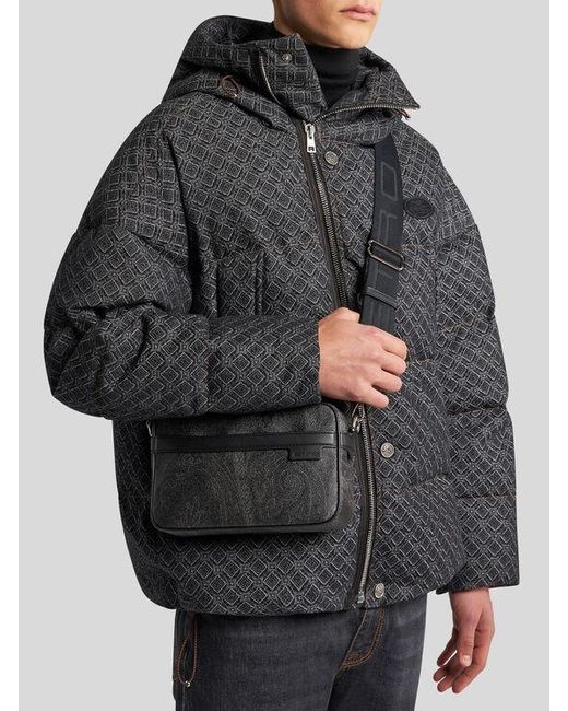 Etro Black Small Arnica Crossbody Bag for men