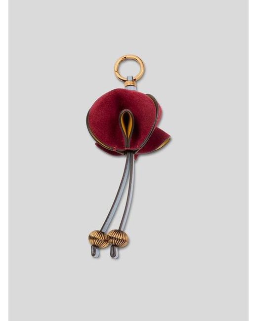 Etro Yellow Suede Flower Charm