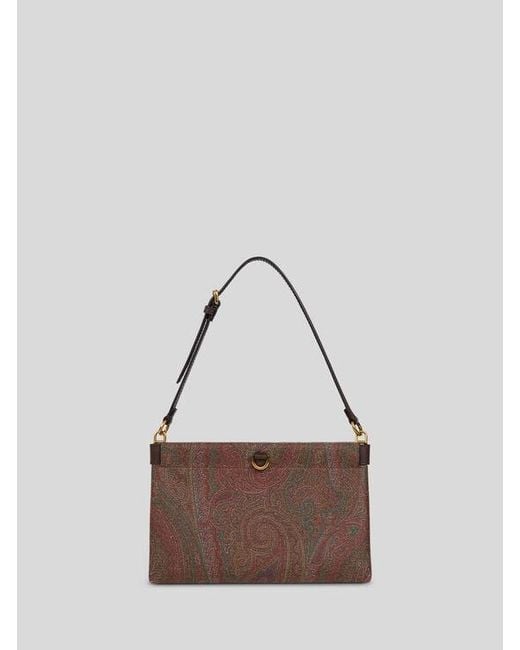 Etro Brown Mini Arnica Clutch Talk
