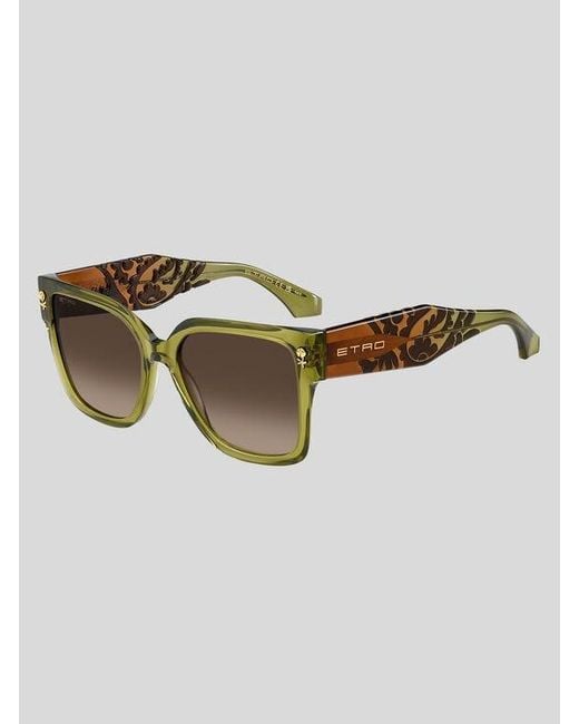 Etro Brown Colour Stripes Sunglasses