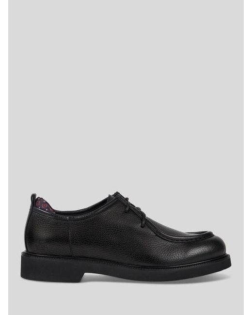 Etro Black Leather Lace-Up Shoes for men