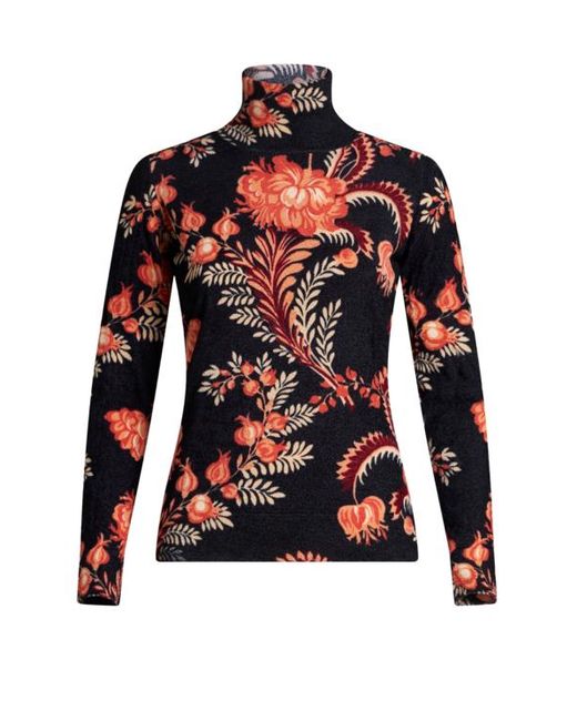 Etro Red Printed Turtleneck