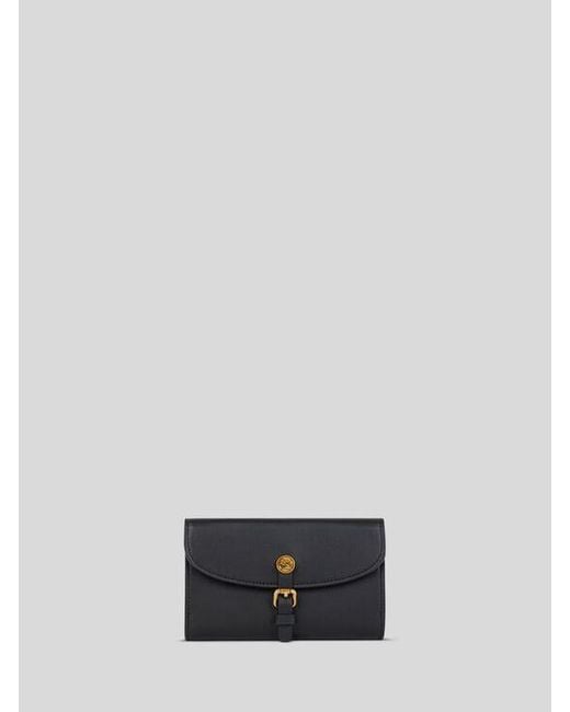 Etro White Leather Pony Wallet