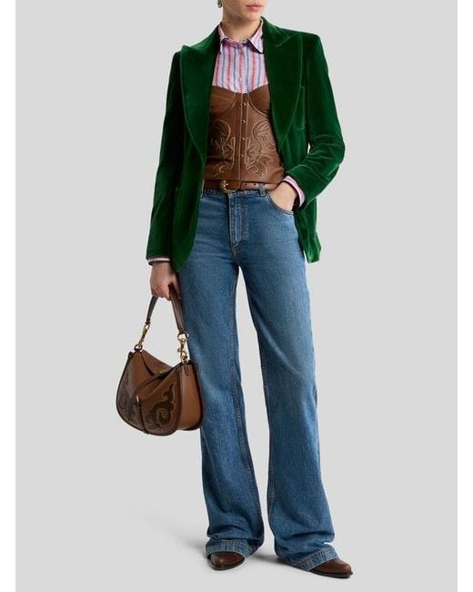 Etro Pink Cotton Jacquard Shirt With Trim And Fil Coupé Stripe Motif