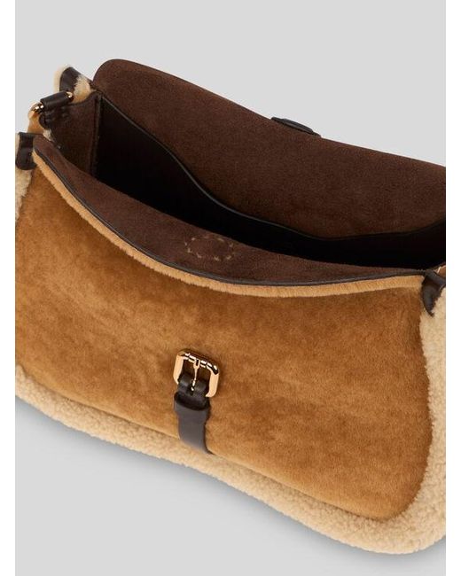 Etro Metallic Medium Shearling Pony Bag
