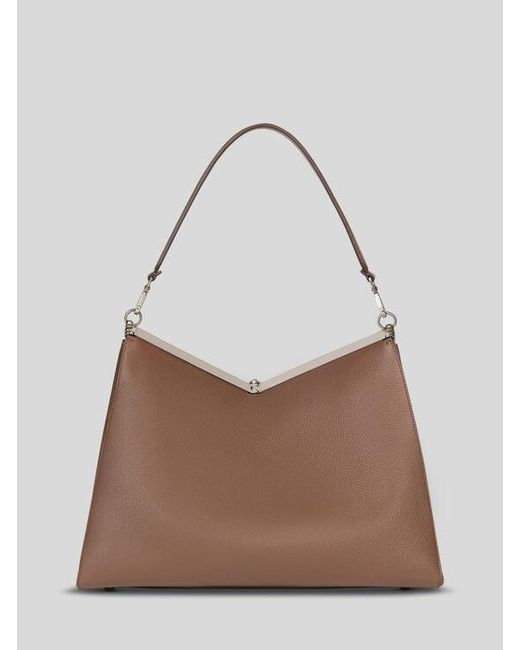 Etro Brown Large Leather Vela Bag for men
