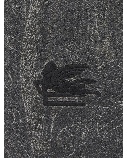 Etro Gray Essential Arnica Passport Case With Pegaso for men