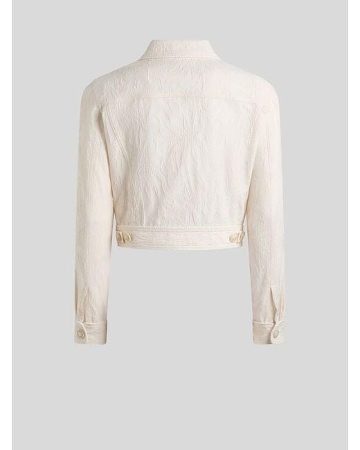 Etro White Cropped Jacket