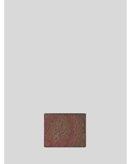 Etro Brown Bifold Arnica Wallet for men