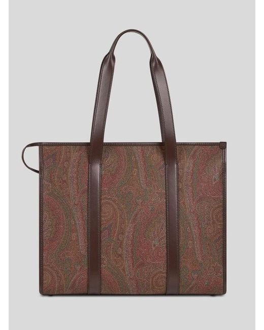 Etro Brown Arnica Tote Bag for men