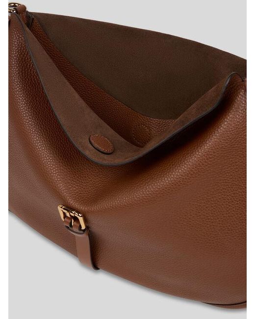 Etro Brown Maxi Leather Pony Bag