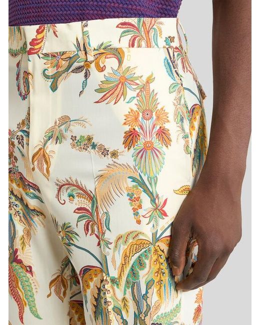 Etro Natural Straight-Leg Trousers for men