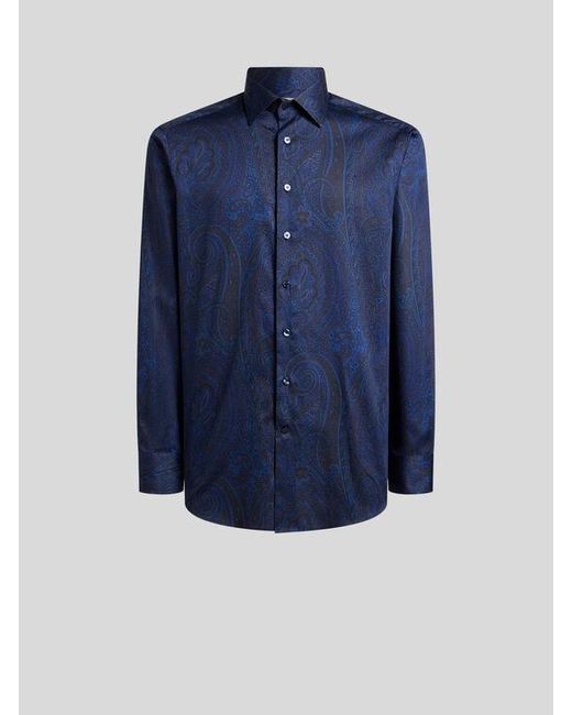 Camicia di Etro in Blue da Uomo