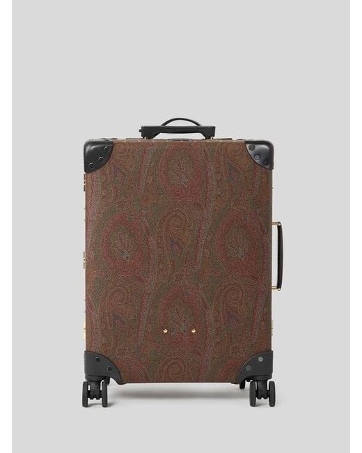 Etro Brown X Globe-Trotter Arnica And Leather Carry-On Case for men