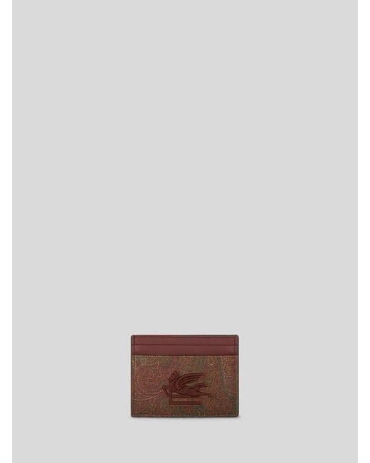 Etro Brown Arnica Card Holder for men