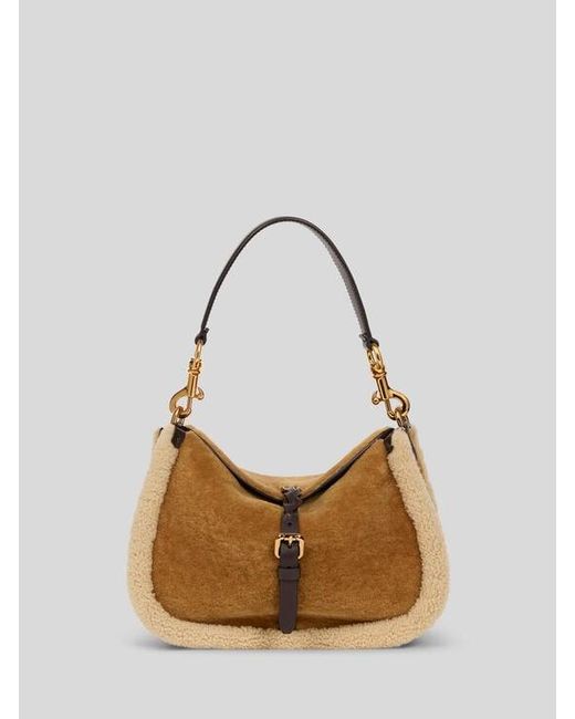 Etro Metallic Medium Shearling Pony Bag