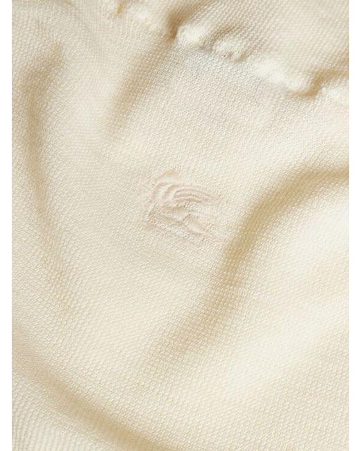 Etro White Wool Turtleneck Sweater