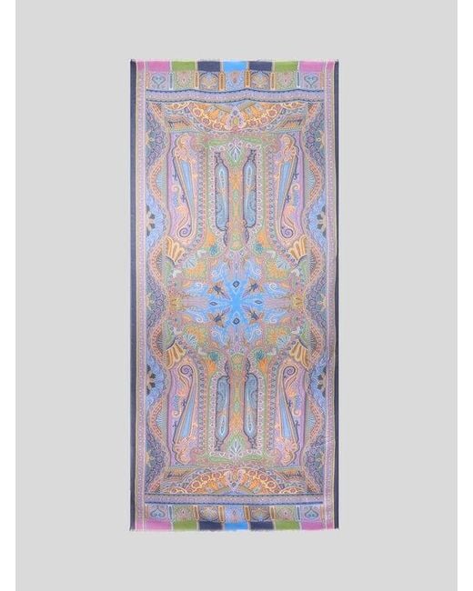 Etro Multicolor Printed Modal-Blend Scarf for men