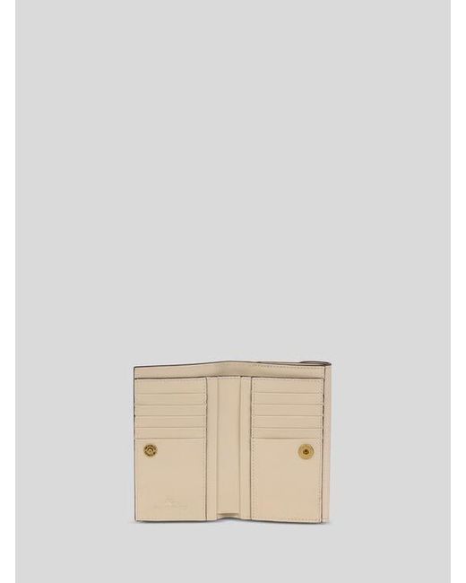 Etro Natural Hammered Leather Pony Wallet