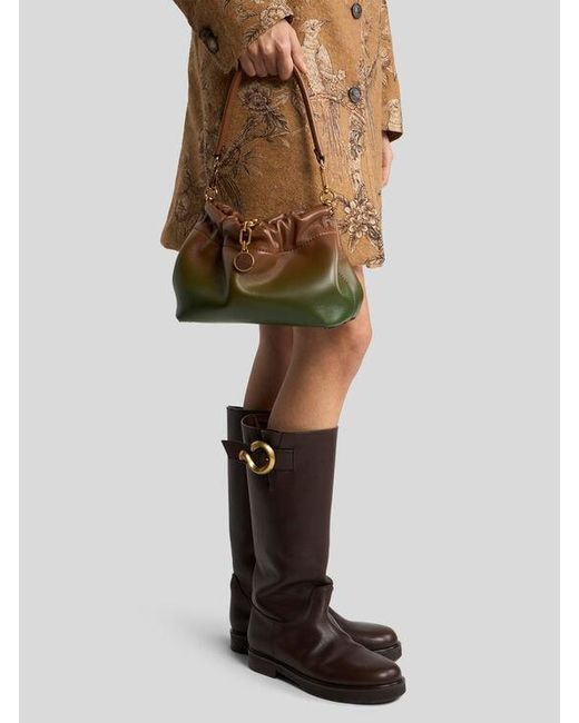 Etro Green Small Vela Blossom Bag