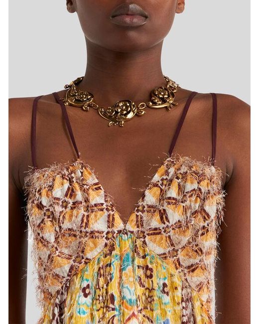 Etro Metallic Baroque-Style Necklace