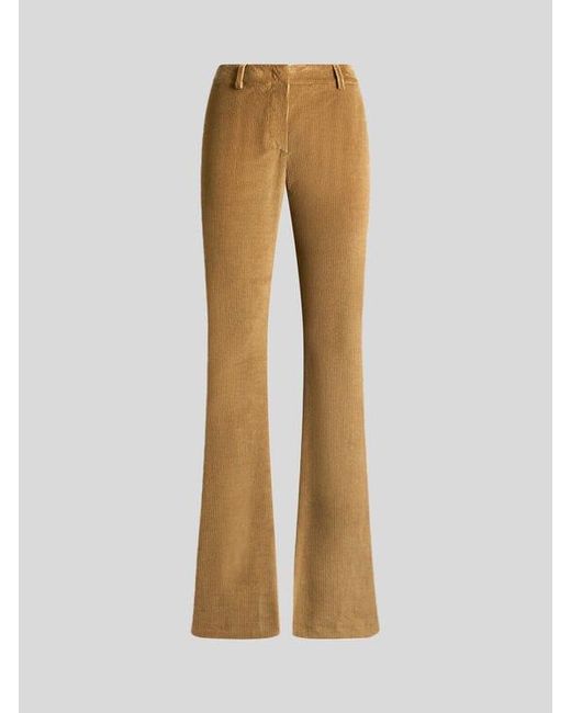 Etro Natural Corduroy Velvet Trousers