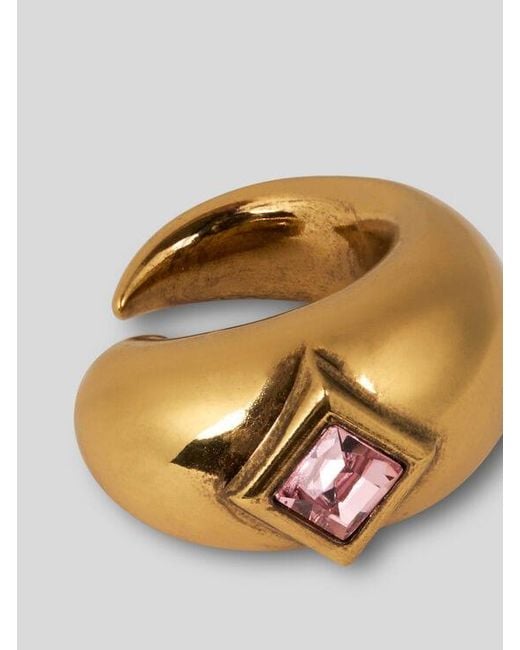 Etro Metallic Cuff Earrings With Stone