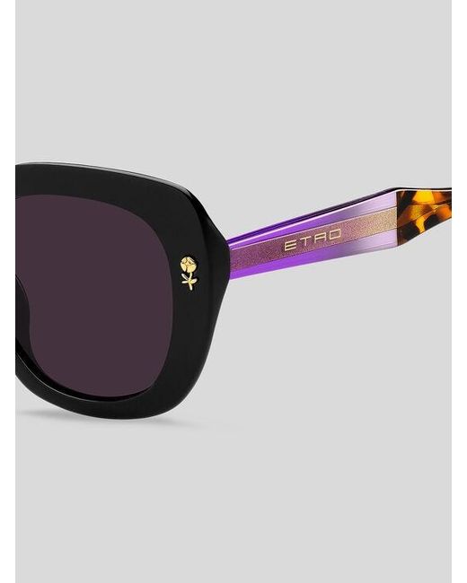 Etro Brown Colour Stripes Sunglasses