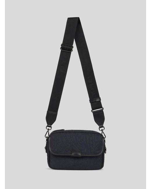 Etro White Small Nylon Jacquard Camera Case for men