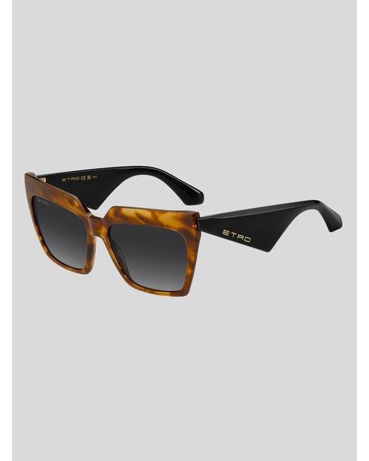 Etro Brown Tailoring Sunglasses