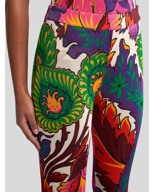 Etro Trousers With Multicoloured Floral Print