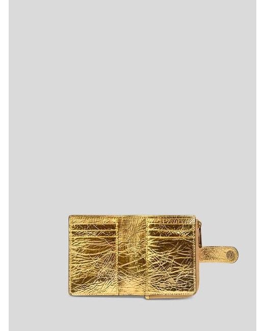 Etro Metallic Laminated Leather Wallet