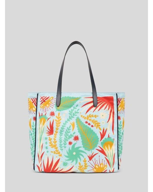 Etro White X Tabby Booth Nylon Unfold Me Bag With Print