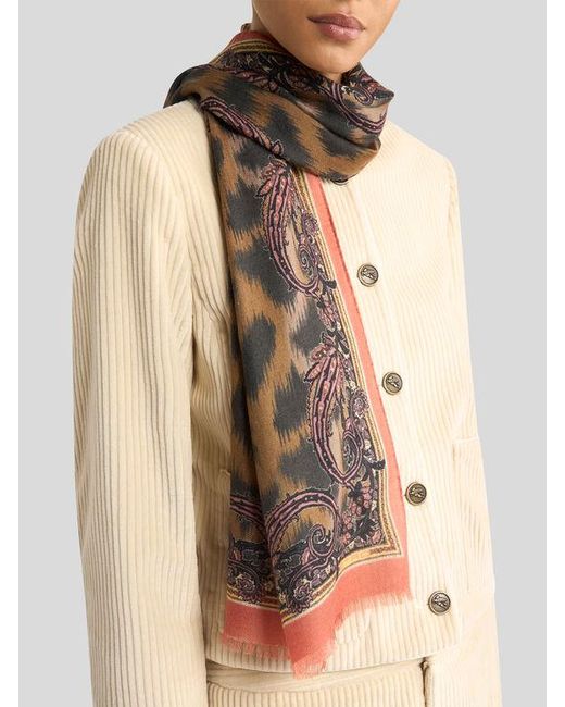 Foulard écharpe ETRO Multicolore, En Laine Et Soie, Occasion Porté, Style Rectangulaire - Pour Femme