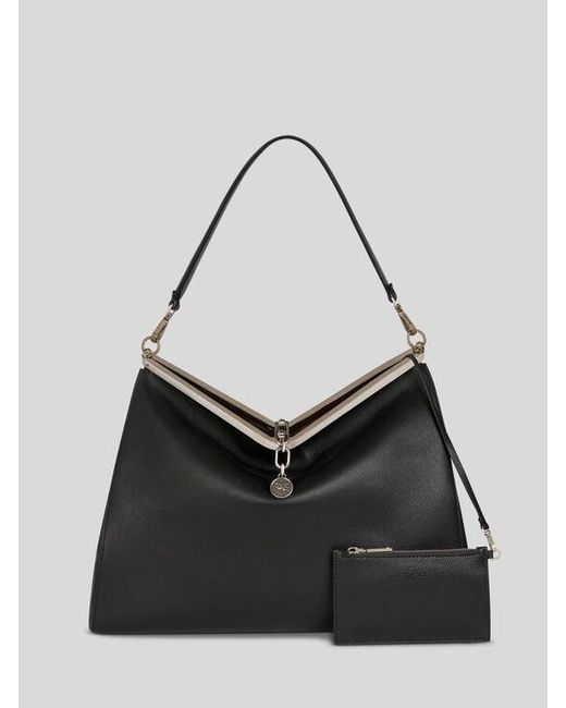 Etro Black Large Leather Vela Bag for men