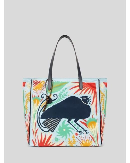 Etro White X Tabby Booth Nylon Unfold Me Bag With Print