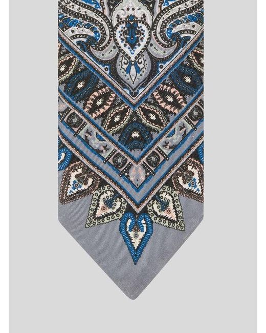 Cravatta di Etro in Blue da Uomo