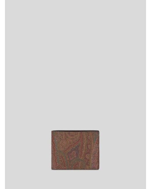 Etro Brown Bifold Arnica Wallet for men