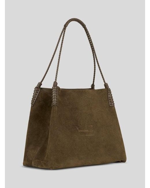 Etro Brown Large Libra Tote Bag