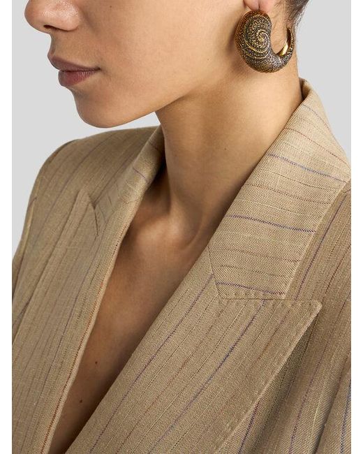 Etro Metallic Arnica Small Earrings