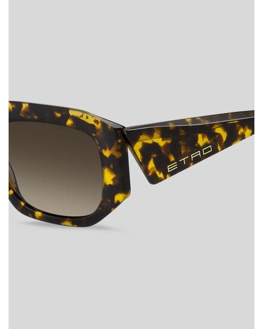 Etro Brown Tailoring Sunglasses