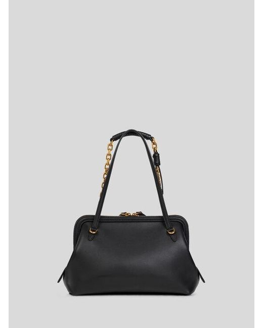 Etro Black Small Leather Doc Shoulder Bag