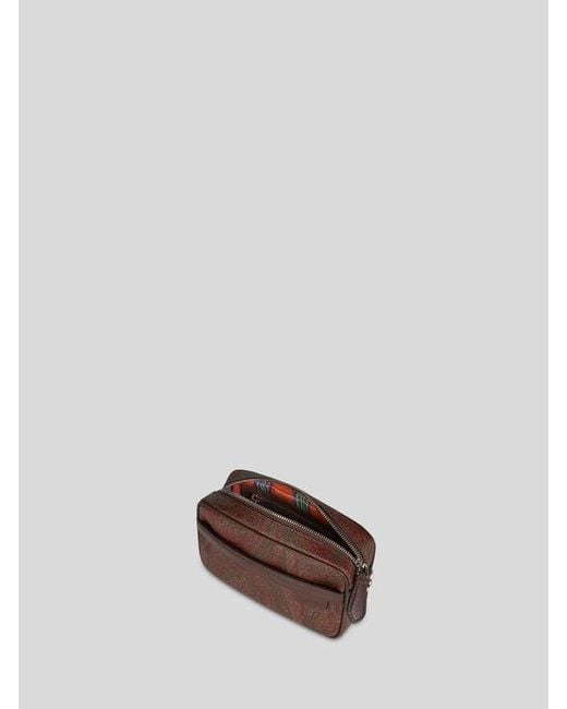 Etro Natural Mini Camera Case With Shoulder Strap And Arnica Motif for men