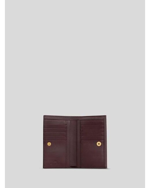 Etro Purple Leather Pony Wallet