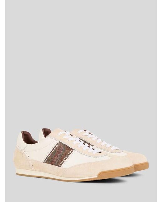 Etro Pink Leather Sneakers With Arnica Inserts for men