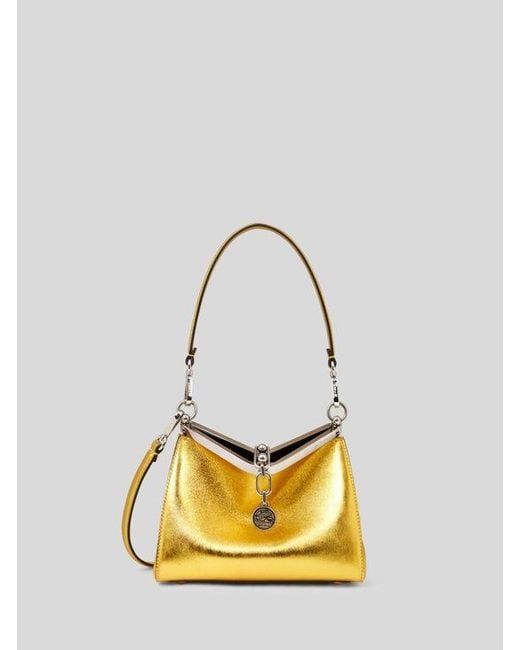 Etro Metallic Small Laminated Vela Bag