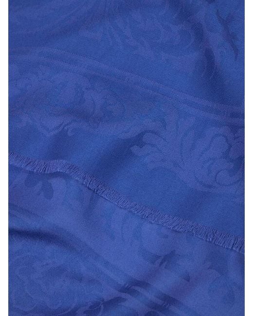 Etro Blue Floral Scarf