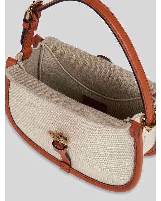 Etro Natural Small Canvas Pony Bag