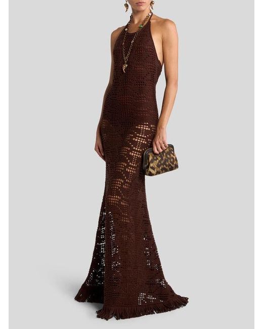 Etro Brown Long Dress