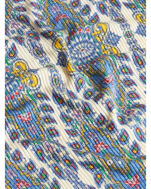 Pull En Soie Mélangée Avec Médaillons Et Motif Paisley, Femme, Taille Etro en coloris Blue
